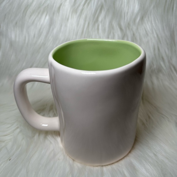 Rae Dunn Eggcited White and Green Mug - Picture 2 of 4